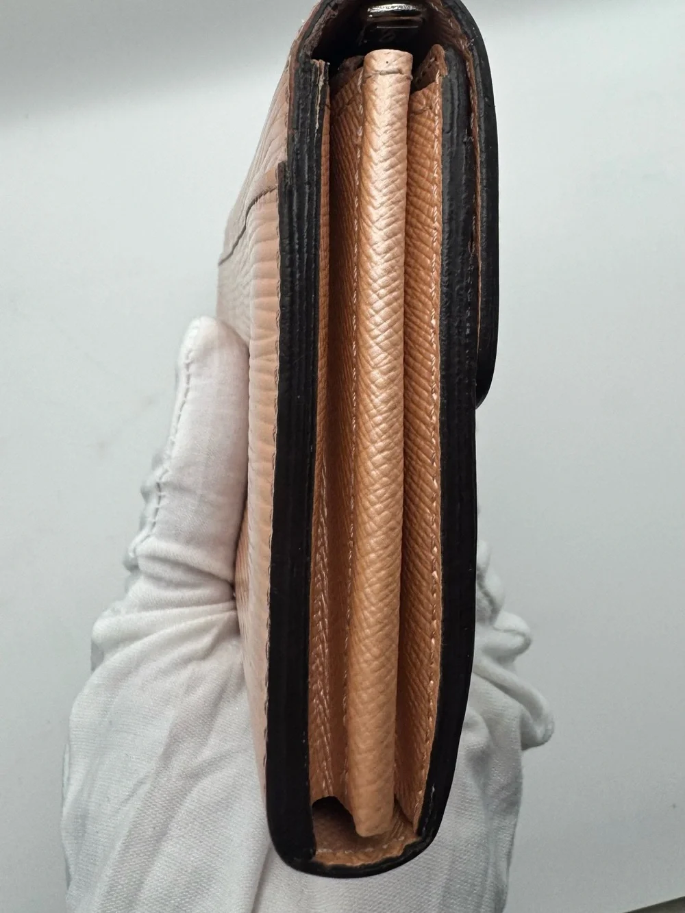 Louis Vuitton Sarah Blush Epi Leather Envelope Wallet with Branded Snap